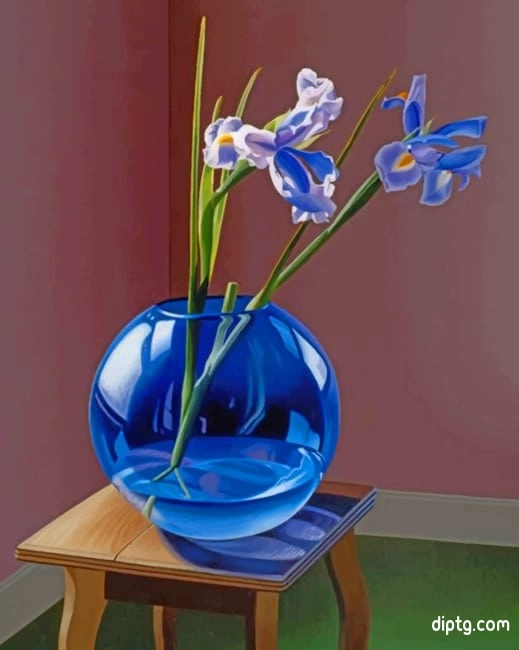 Globe Vase With Iris Painting By Numbers Kits.jpg