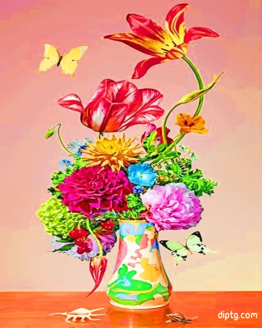 Aesthetic Vase Of Flowers Painting By Numbers Kits.jpg