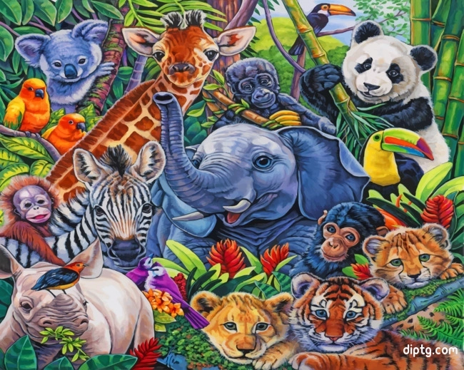 Zoo Animals Painting By Numbers Kits.jpg