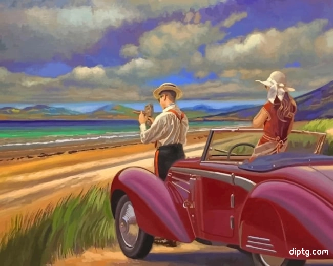 Vintage Couple Enjoying Their Time Painting By Numbers Kits.jpg