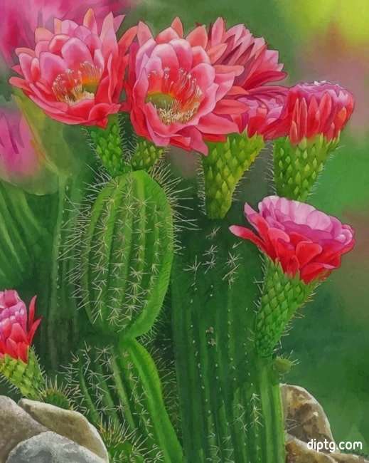 Cactus And Flowers Painting By Numbers Kits.jpg