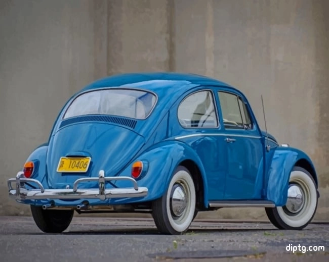 Blue Volkswagen Beetle Painting By Numbers Kits.jpg