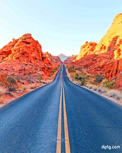 Nevada Desert Road Painting By Numbers Kits.jpg