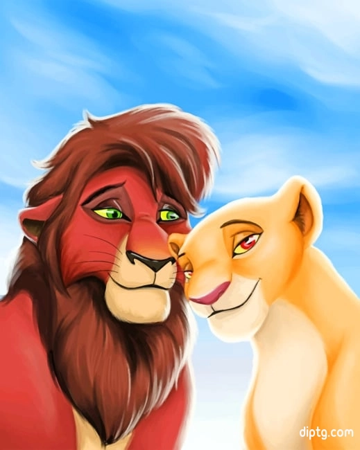 Kiara And Kovu Portrait Painting By Numbers Kits.jpg