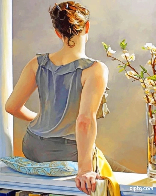 Girl Sitting Alone Painting By Numbers Kits.jpg