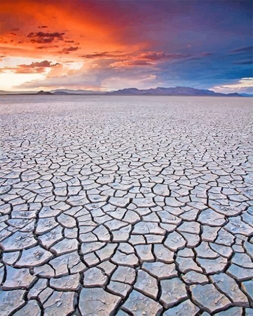 Black Rock Desert Sunset In Nevada Usa