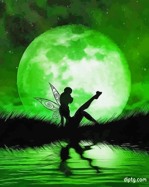 Tinkerbell Silhouette Paint By Numbers Painting By Numbers Kits.jpg
